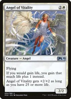 ANGEL OF VITALITY x1 mtg NM M20 Magic Core Set 2020 1 Unc - Image 1