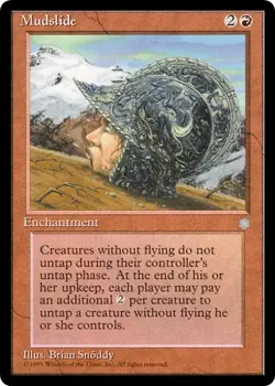 MUDSLIDE x1 mtg NM Ice Age 1 Rare UNPLAYED - Image 1