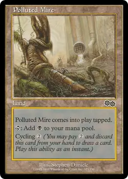 POLLUTED MIRE x4 mtg EX-NM Urza's Saga 4 Common - Image 1