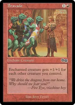 BRAVADO x4 mtg EX-NM Urza's Saga 4 Common - Image 1