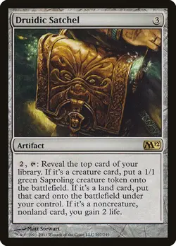 DRUIDIC SATCHEL x1 mtg LP M12 Magic Core 2012 1 Rare - Image 1