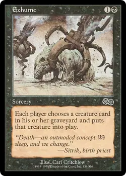 EXHUME x1 mtg LP Urza's Saga 1 Common - Image 1