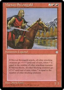 MARTON STROMGALD x1 mtg NM Ice Age 1 Rare UNPLAYED - Image 1