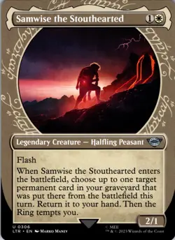Samwise the Stonehearted U 306 Borderless Magic the Gathering Lord of the Rings - Image 1