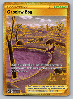 Gapejaw Bog Pokemon Silver Tempest 213/195 Gold Secret Rare NM - Image 1