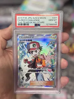 PSA 10 Pokemon Red's Challenge Tag Team GX All Stars 201/173 SM12a - US Seller - Image 1