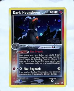 Pokemon Stamped Dark Houndoom 37 Team Rocket Returns Reverse Holo Vintage 37/109 - Image 1