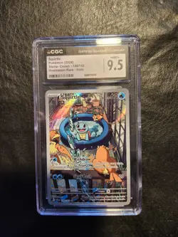 CGC 9.5 Squirtle Illustration Rare 148 Pokemon Stellar Crown - Image 1