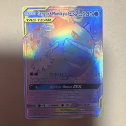 Pokemon Gengar & Mimikyu GX TAG TEAM Full Art Holo 186/181 240 HP 50x Attack - Image 4