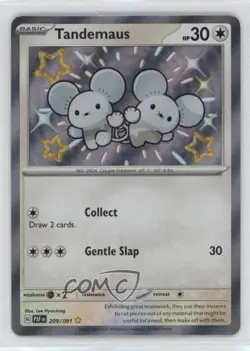 Shiny Rare - Tandemaus Pokemon Scarlet & Violet Paldean Fates PAF #209 - Image 1