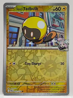 Iono's Tadbulb #52/159 Journey Together 2025 Reverse Holo Pokemon TCG - Image 1
