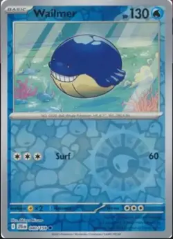 Wailmer (Reverse Holo) #40/159 - Sv09: Journey Together - Pokemon TCG - NM/M - Image 1