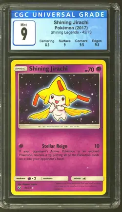 Pokemon Shining Legends Shining Jirachi 42/73 CGC 9 (8.5, 9, 9.5, 9.5) - Image 1