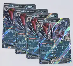 4x Play- Set N's Zoroark ex 098/159 Pokemon Journey Together Double Rare Holo NM - Image 1