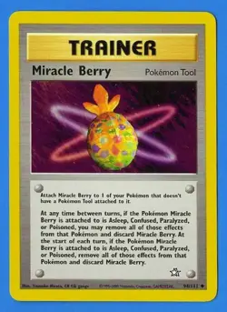 2000 Wizards Pokemon Neo Genesis Unlimited Miracle Berry 94/111 Non-Holo NM - Image 3