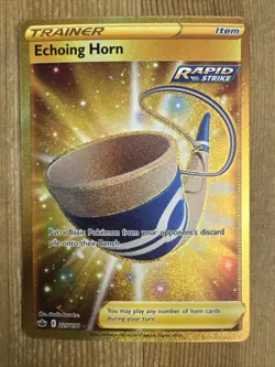 Echoing Horn - 225/198 - Pokemon Chilling Reign Sword & Shield Secret Rare NM - Image 1