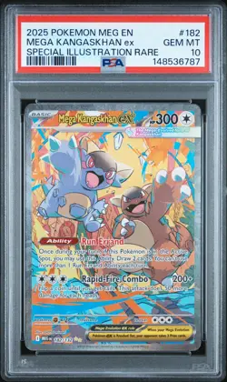 PSA 10 GEM MINT Mega Kangaskhan EX Mega Evolution EN SIR 2025 Pokemon 182/132 - Image 1