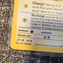 Pokemon Lt. Surge's Electabuzz Gym Heroes Holo Rare 6/132 Basic 70 HP English - Image 5