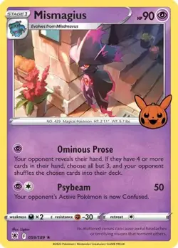 Pokemon Mismagius 059/189 Trick or Trade BOOster Holo Promo NM - Image 1