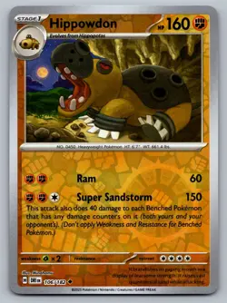 Pokemon TCG SV10: Destined Rivals Hippowdon 106/182 Reverse Holo - Image 1