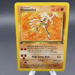 NM Hitmonlee Fossil 22/62 1st Edition Non Holo Rare Vintage Pokemon - Image 1