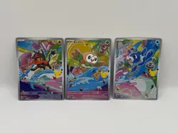 Pokemon TCG First Partner Illustration Collection Series 1 Alola Gen 7 Starters - Image 1