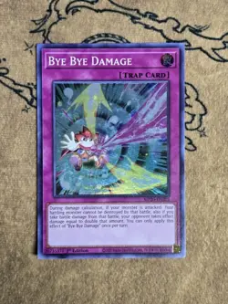 Yugioh Bye Bye Damage MP20-EN202 1st Edition Super Rare NM - Image 1