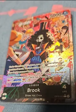 One Piece TCG English OP15-022 Brook Leader Alt Art Parallel - Image 1