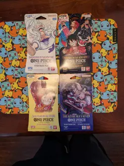 One Piece Sleeved Booster Pack Lot assorted variety op05 op07 op09 op14 4 total - Image 1