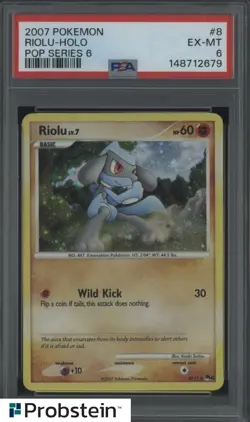 2007 Pokemon Pop Series 6 #8 Riolu - Holo PSA 6 EX-MT - Image 1
