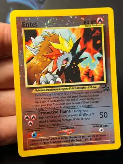 Entei 34 WOTC Black Star Promo - Holo Pokemon Card LP - - Image 4