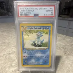 Pokemon Light Golduck Neo Destiny 47/105 1st Edition PSA 10 2002 - Image 1