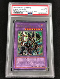 Yugioh 2003 Dark Paladin MFC-105 1st Ultra Rare PSA 4 - Image 1