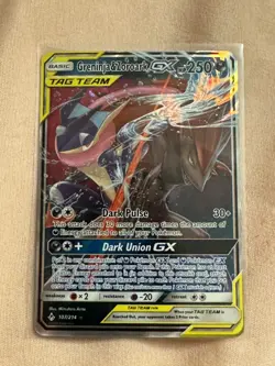 Pokemon TCG Greninja & Zoroark GX Holo Ultra Rare Card Unbroken Bonds 107/214 - Image 1