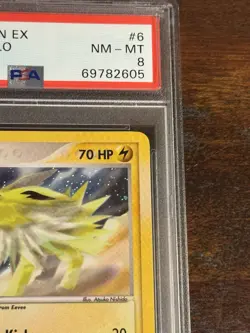 Pokemon Jolteon EX Sandstorm Holo Rare Card 6/100 PSA 8 NM-MT - Image 3