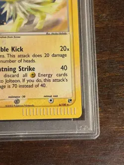 Pokemon Jolteon EX Sandstorm Holo Rare Card 6/100 PSA 8 NM-MT - Image 4