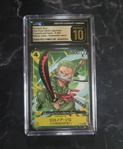Bandai Roronoa Zoro Saikyo Jump P-042 Japanese Promo CGC 10 One Piece CCG Card - Image 1