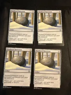 x4 Weathered Runestone [Kaldheim] 4x Magic MTG Cards LP - Image 1