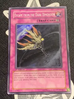 YuGiOh Card TCG Escape from the Dark Dimension SUPER RARE PTDN-EN072 1st Edition - Image 1