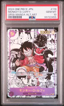 One Piece Card Game Monkey D Luffy New Emperor Comic Parallel PSA10 - Image 3