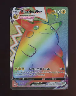 Pikachu VMAX Secret Rare 188/185 Vivid Voltage Holo Full Art Pokemon Card - Image 1