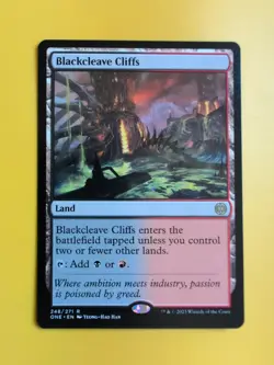 Blackcleave cliffs. ONE Rare land MTG Card. - Image 1