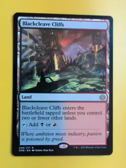 Blackcleave cliffs. ONE Rare land MTG Card. - Image 2