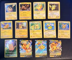 Pokemon TCG Pikachu Holo/Rev Holo/Regular 13 Card Lot NM To HP - Image 1