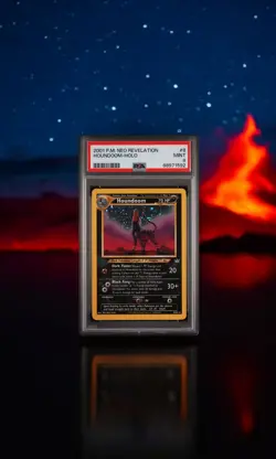 2001 POKEMON NEO REVELATION #8 HOUNDOOM-HOLO PSA 9 MINT - Image 1