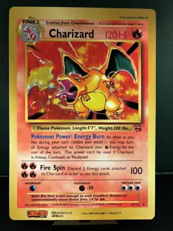 2000 Pokemon Charizard Japanese CoroCoro Promo English Jumbo 4/102 - Image 1
