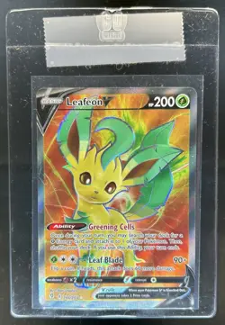2021 Pokemon SWSH Evolving Skies Leafeon V #166/203 - Image 1