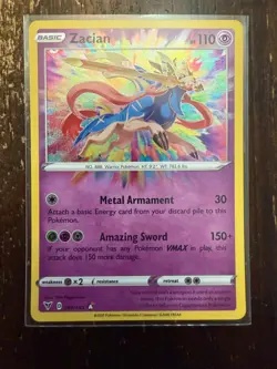Zacian 082/185 Vivid Voltage NM Holo Foil Amazing Rare Pokemon Card - Image 1