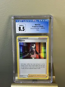 Pokemon Marnie 169/202 Swsh01: Sword & Shield Holo CGC 8.5 - Image 1