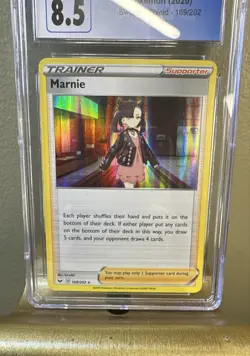 Pokemon Marnie 169/202 Swsh01: Sword & Shield Holo CGC 8.5 - Image 2